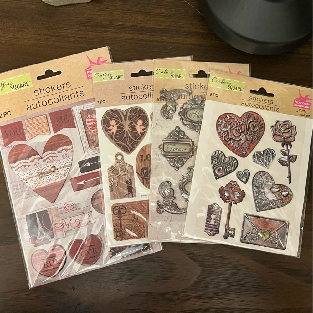 Valentines Day Heart and Love Stickers Set - Puffy, Pop-Up, and Magic On Style